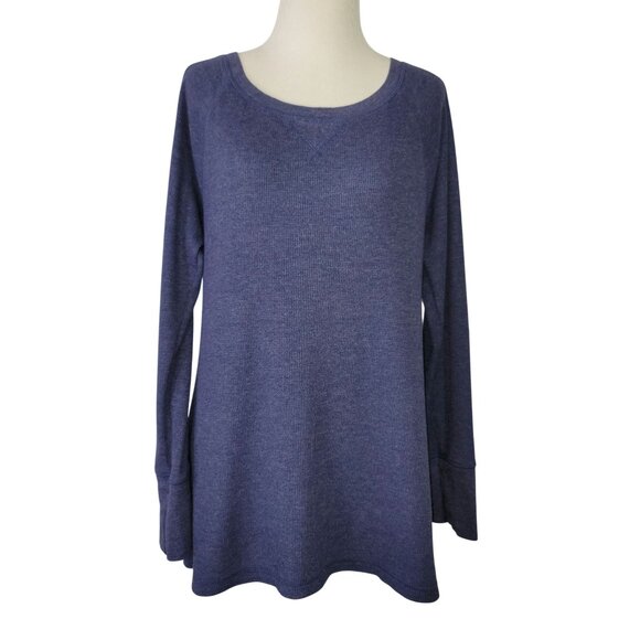 LOT of Old Navy Women's Long Sleeve Waffle Knit Tops XL Purple & Blue Set - Picture 6 of 16